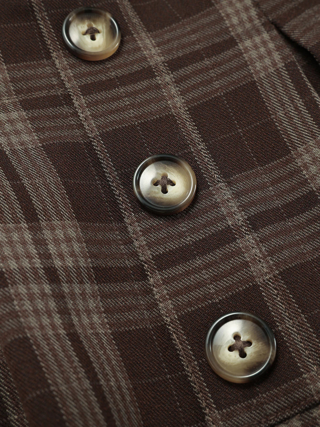 Plaid Wide-Leg Pants with Back Elastic Waist